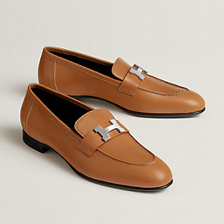 HERMES エルメス Hロゴ ローファー パンプス マロン シャテーニュ paris-loafer--172108Z A3-front